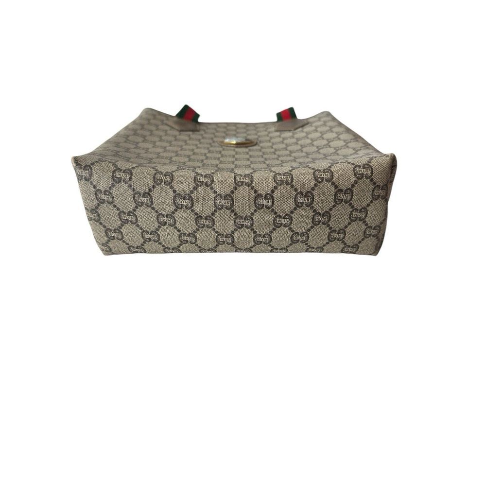 Authentic Gucci GG Plus Mini Beige‎ Sherry Line Tote Bag SKS5618 - Picture 6 of 14